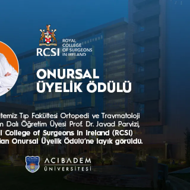 Onursal Üyelik Ödülü - Dr. Javad Parvizi