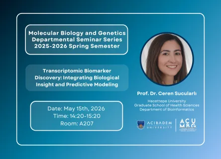 MBG Department Seminars: Transcriptomic Biomarker Discovery: Integrating Biological Insight and Predictive Modeling