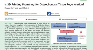 Is 3D Printing Promising for Osteochondral Tissue Regeneration?