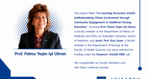 Prof. Dr. Fatma Yeşim Işıl Ulman’s Project Receives Erasmus+ KA220-HED Funding